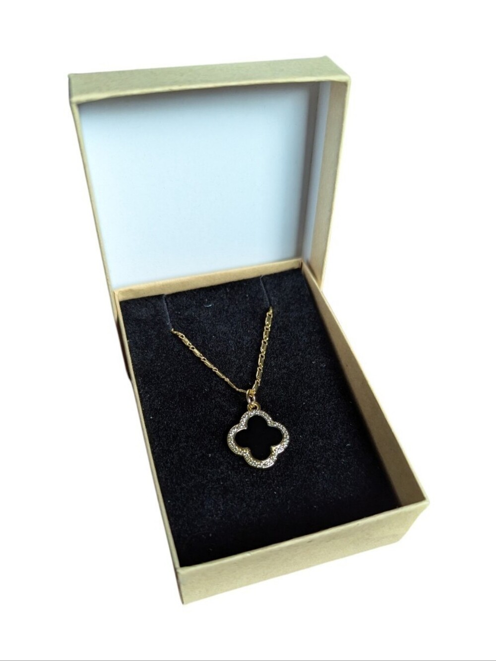 Cloverleaf Goldtone Necklace 17" NWT